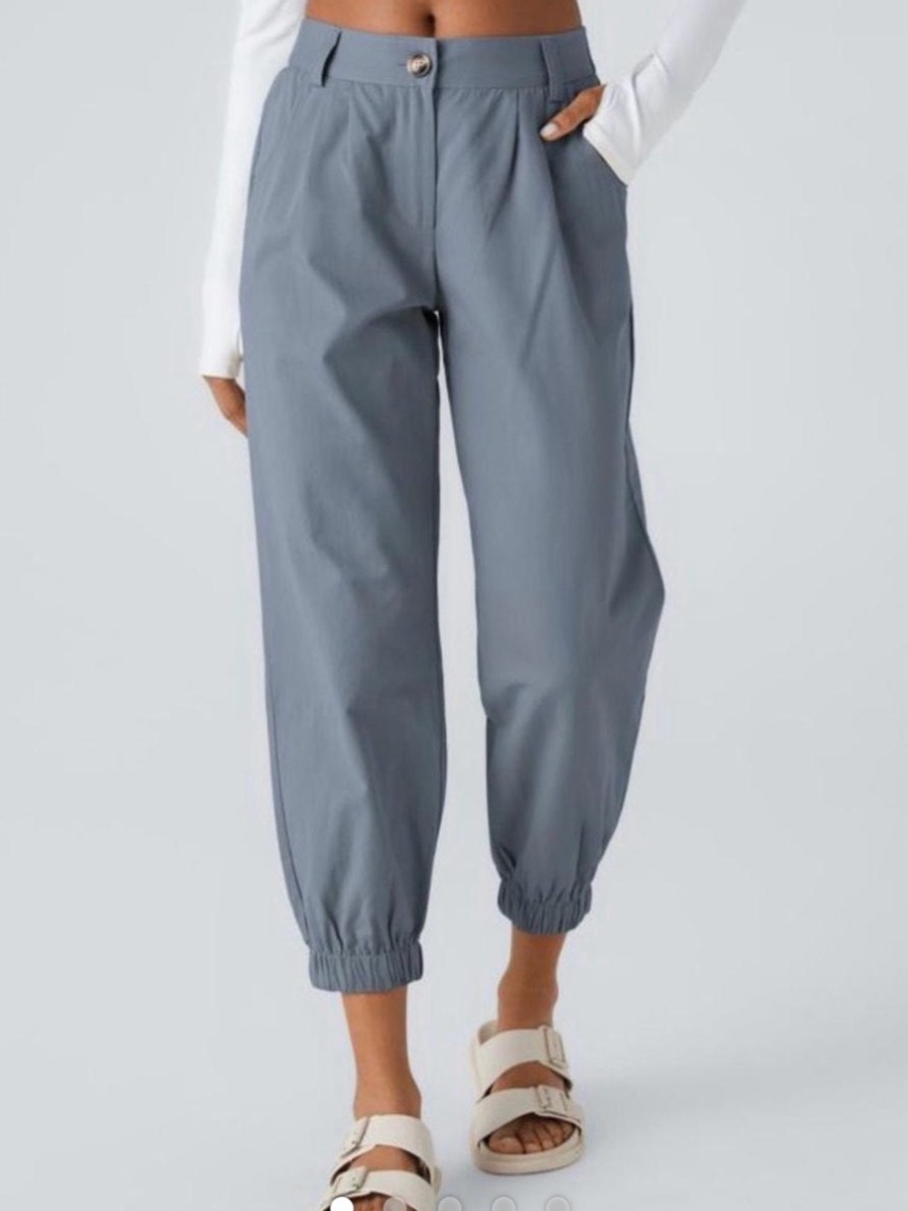 Halara Mid Rise Casual Joggers with Pockets in Slate Blue/Gray, Size XL, NWOT